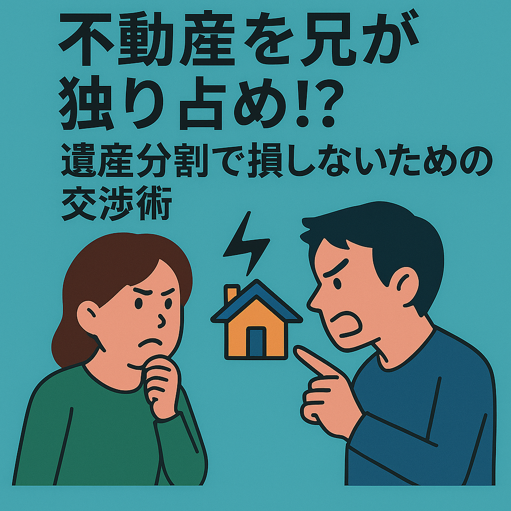 遺産分割で兄弟が不動産をめぐって対立している場面